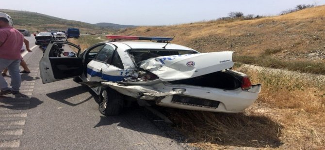 Kazaya Giden Polis Ekipleri Kaza Geçirdi: 2 Yaralı