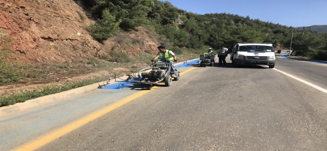 Salihli’de Kurşunlu Yolunun Çizgileri Yenilendi