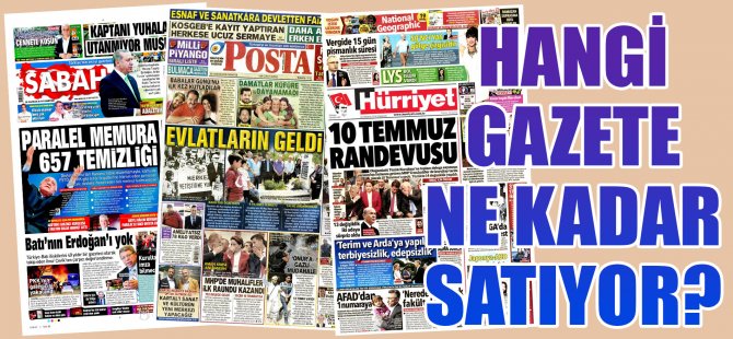 Hangi Gazete Ne Kadar Satıyor? 13-19 Haziran 2016