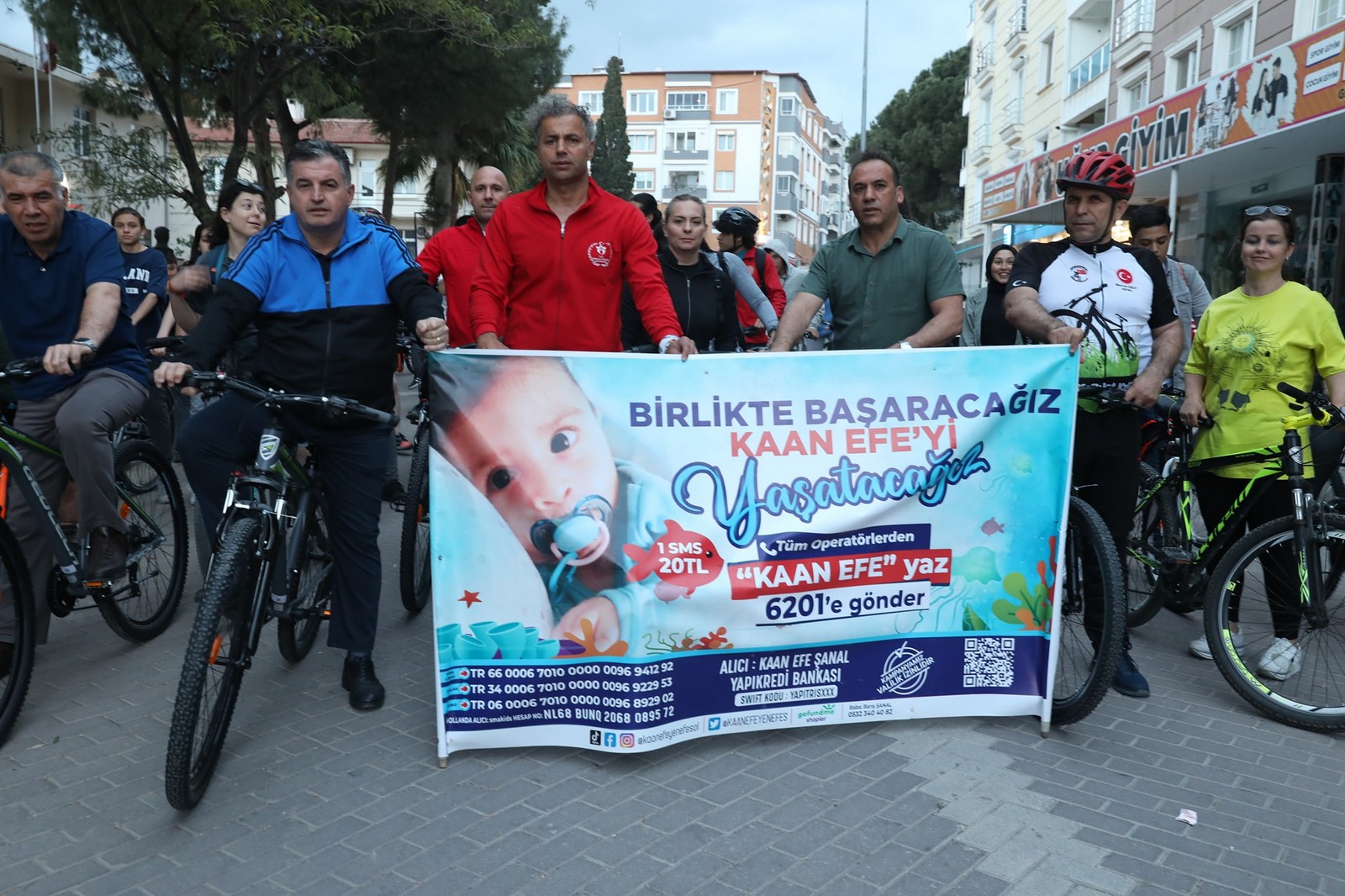 Kınık’ta Sma Hastası Kaan Efe Bebek İçin Pedallar Çevrildi