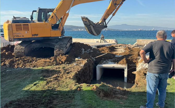 Avcı Ramadan parkı  bölgesinde yağmur suyu hattı imalatına başlandı