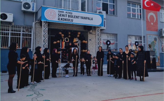 Şehit Bülent Yanpala İlkokulu Öğrencilerinden Ata’ya Anlamlı Anma