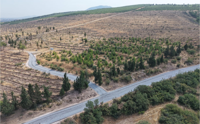 Kınık’ta 5 mahalleyi birbirine bağlayan yollar yenilendi