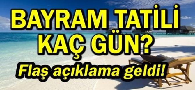 Kurban Bayramı Tatili Uzatılmamalı