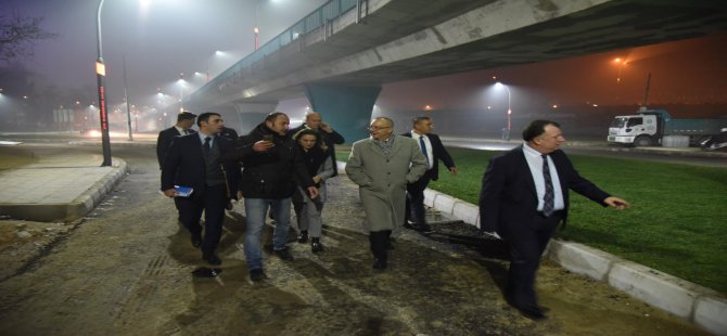 Başkan Ergün’den Gece Mesaisi