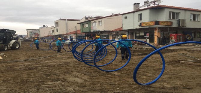 Köprübaşı Kent Meydanı’nın Altyapısı Tamamlandı