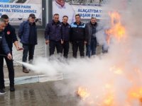 İzmir İtfaiyesi’nden Zabıta personeline yangın güvenlik eğitimi verildi